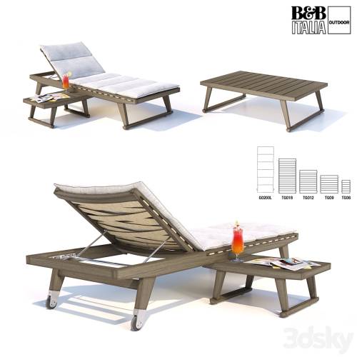 '3dsky Pro - Deck chair and tables GIO' '3dsky Pro - Deck chair and tables GIO'