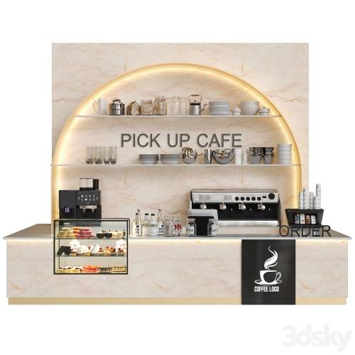 '3dsky Pro - Coffee dot with marble. Cafe'