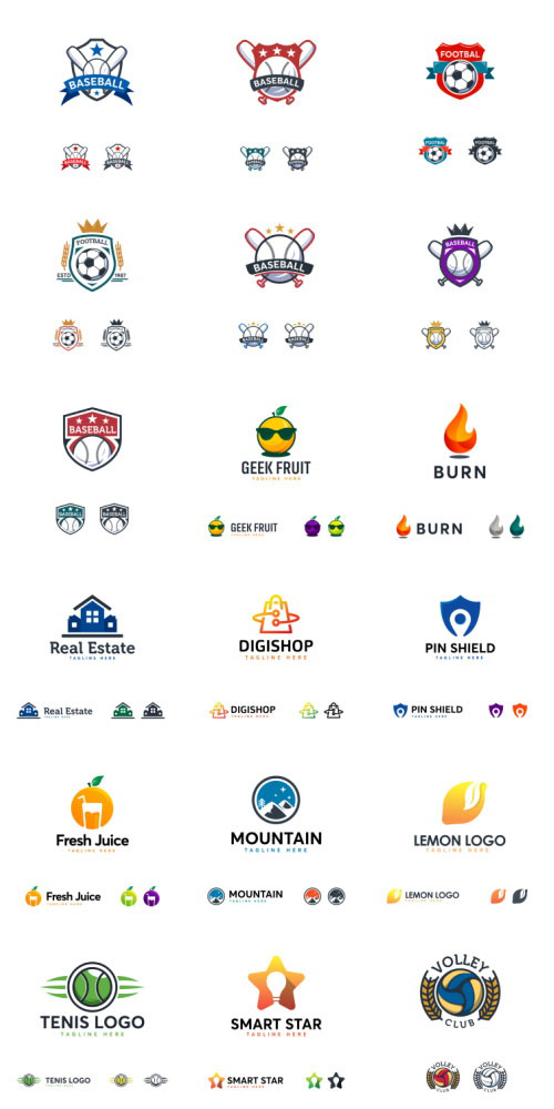 Logos - Big Collection Vector Set #1, 100xEPS