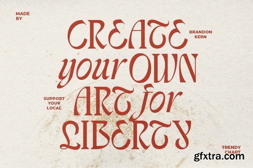 CreativeMarket - Trendy Chart Unique Serif