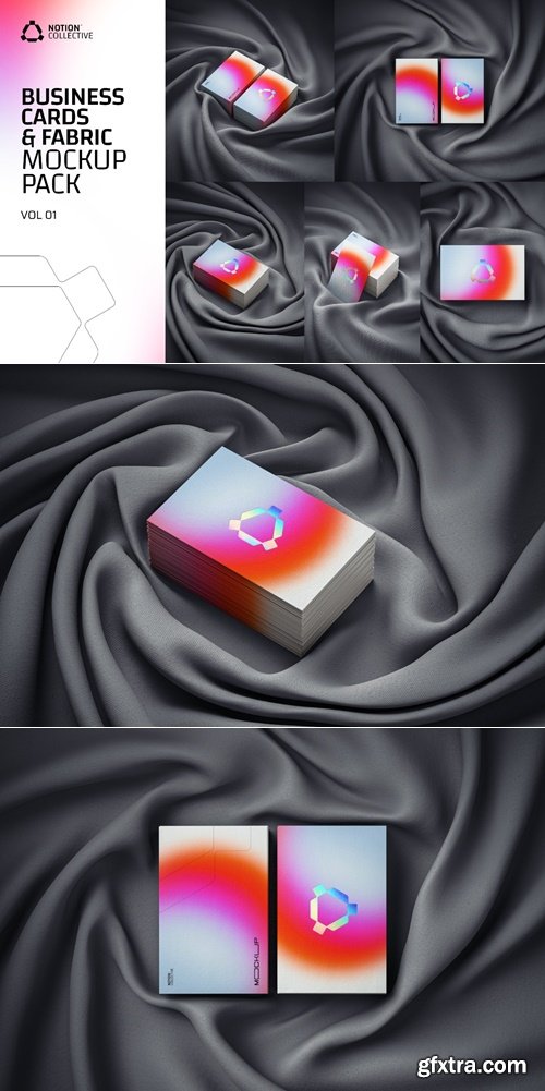 MockupCloud - Cards & Fabric Mockups vol. 01