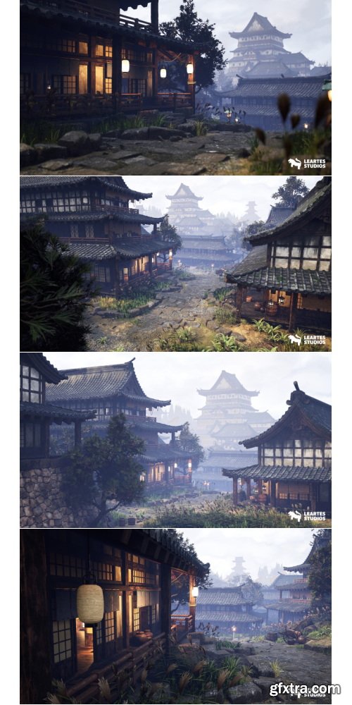 Fab - Feudal Japanese Castle Environment ( Japan Japanese Feudal Castle Castle Japan )