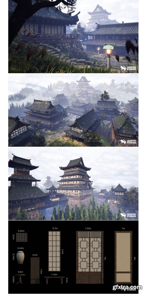 Fab - Feudal Japanese Castle Environment ( Japan Japanese Feudal Castle Castle Japan )
