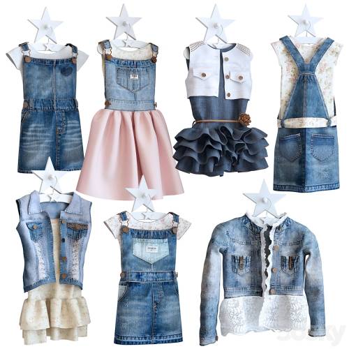 '3dsky Pro - Jeans dresses for a little princesse' '3dsky Pro - Jeans dresses for a little princesse'