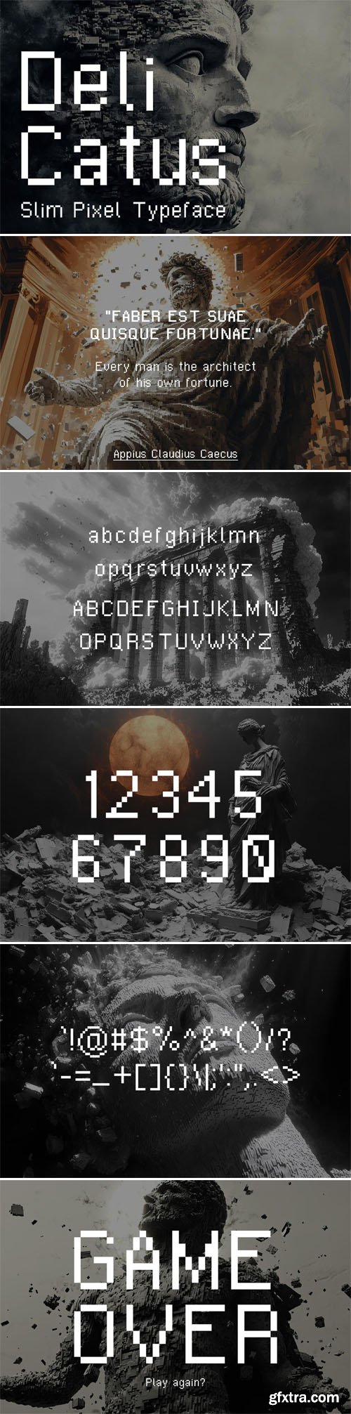 Delicatus - Slim Pixel Typeface