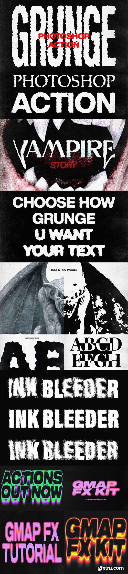 Grunge & Ink Bleeder Kit - Photoshop Actions Grunge & Ink Bleeder Kit - Photoshop Actions