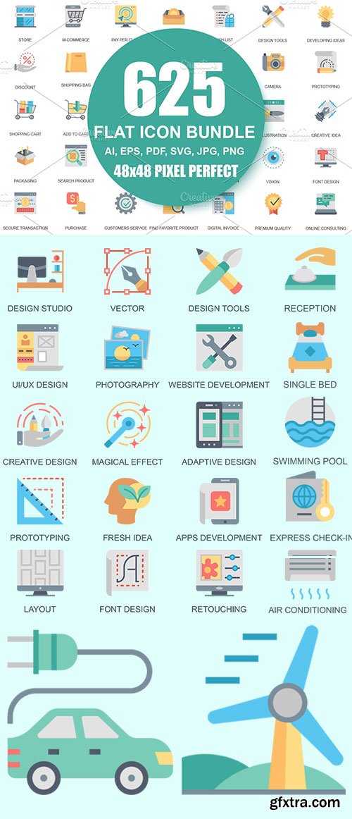 Flat Business Icons 2423075