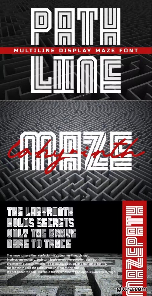 Creativemarket - Pathline Multiline Maze Font