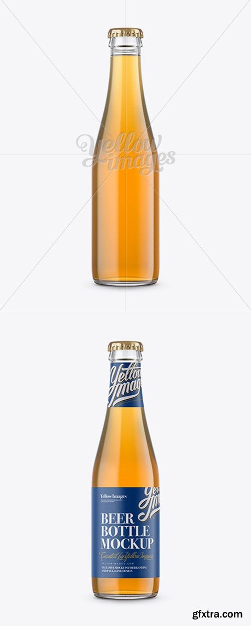 YellowImages - 25cl Vichy Style Clear Bottle Mockup 13057