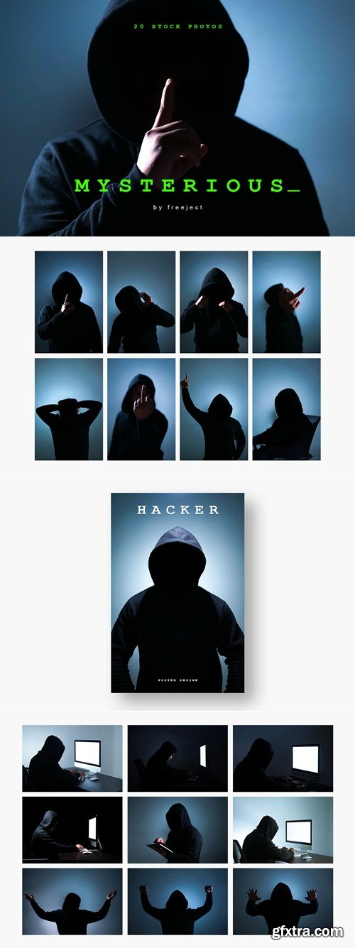 CreativeMarket - 20 Mysterious Man Stock Photos
