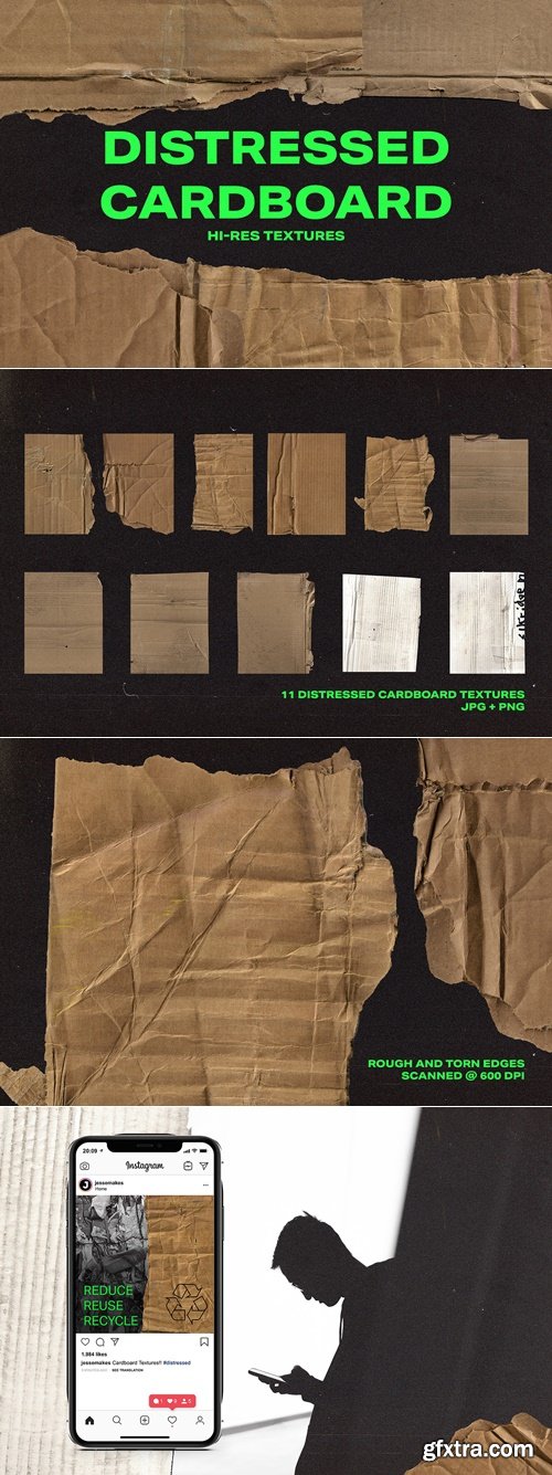 CreativeMarket - Jesse Makes Distressed Cardboard Textures 3777189