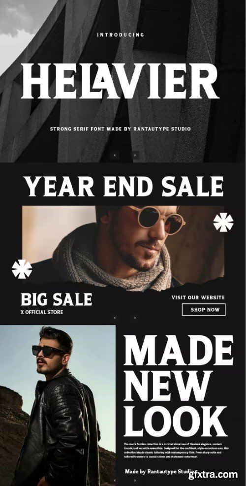 Helavier Strong Serif Font