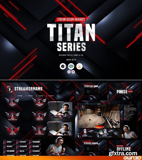 Own3D - Titan Stream Overlay Template Package