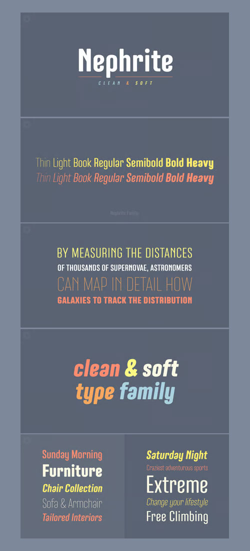 Nephrite Font Family 14xOTF