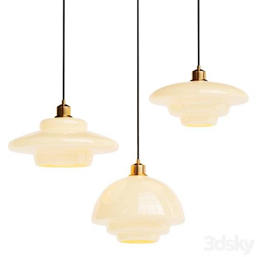 '3dsky Pro - Mid Century Art Milk White Glass Pendant Light' '3dsky Pro - Mid Century Art Milk White Glass Pendant Light'
