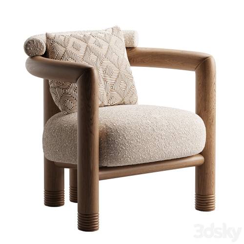 '3dsky Pro - Porto Wood Frame Accent Chair'