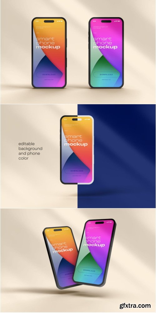 MockupCloud - iPhone 14 Pro Clay Mockup Set