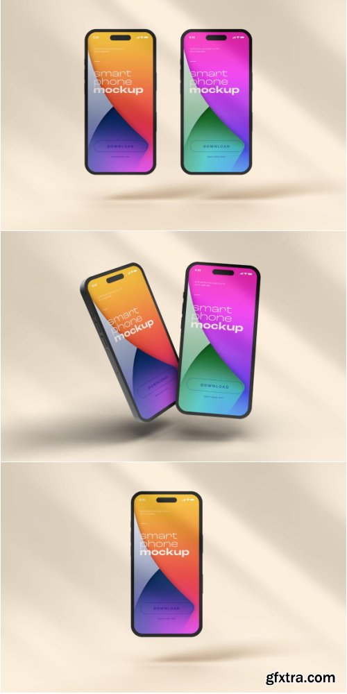 MockupCloud - iPhone 14 Pro Clay Mockup Set