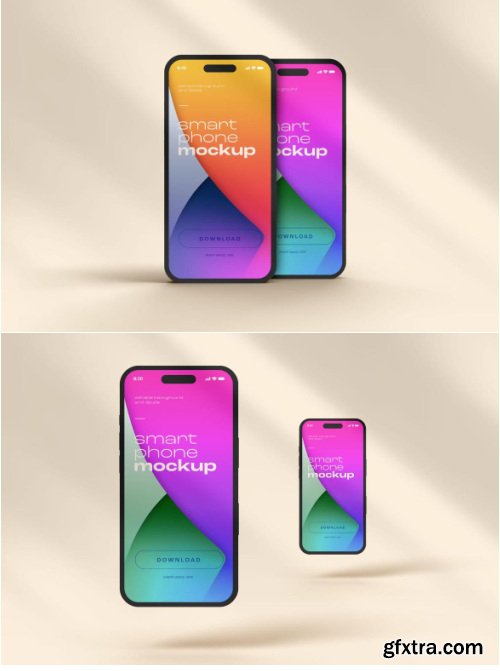 MockupCloud - iPhone 14 Pro Clay Mockup Set