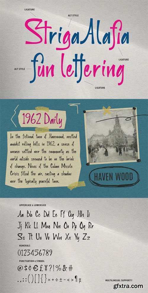 Striga Alafia - Vintage Display Typeface Striga Alafia - Vintage Display Typeface