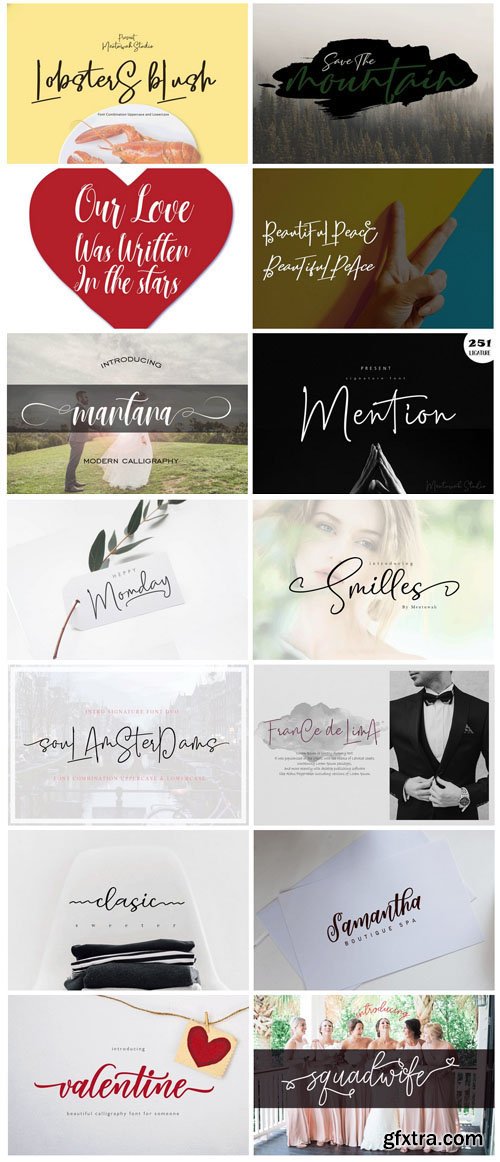 Lovely Font Bundle - 21 Premium Fonts Lovely Font Bundle - 21 Premium Fonts
