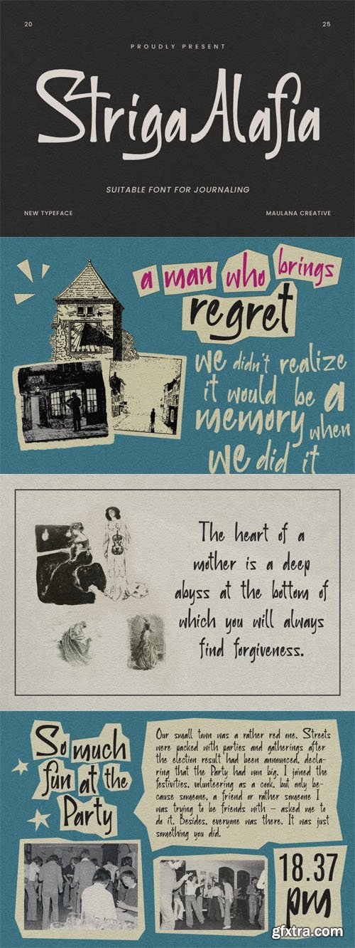 Striga Alafia - Vintage Display Typeface Striga Alafia - Vintage Display Typeface