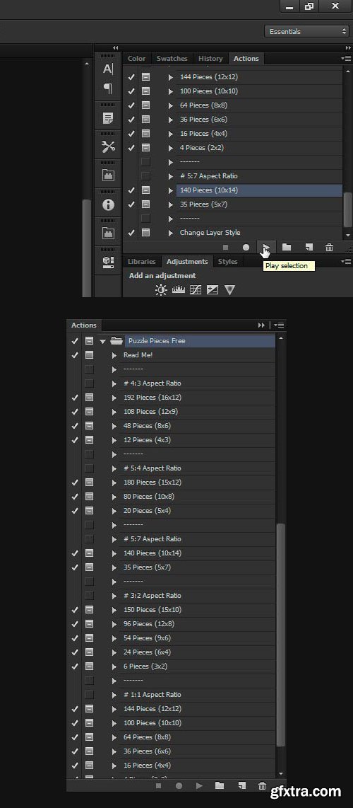 20 Puzzle Pieces Plugin & Actions for Photoshop & Elements