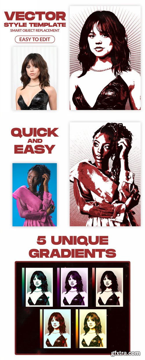 Vector Style Photo Effect for Photoshop