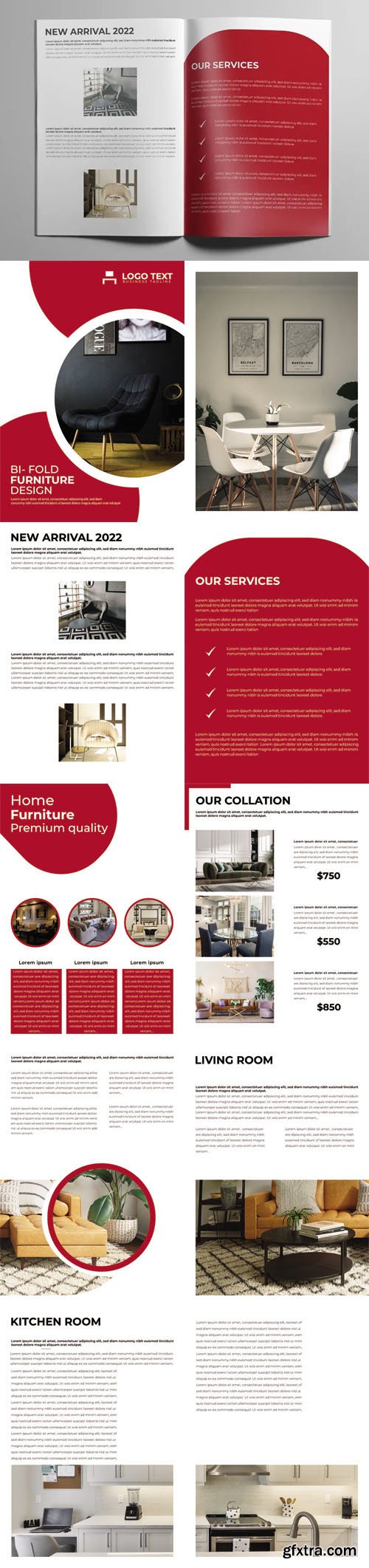 Furniture Company Profile Brochure - Vector design Templates