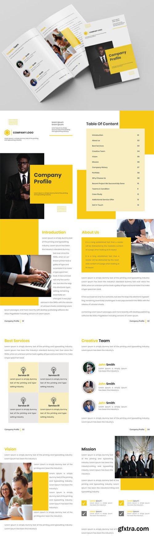 Company Profile Brochure Template for Illustrator Company Profile Brochure Template for Illustrator