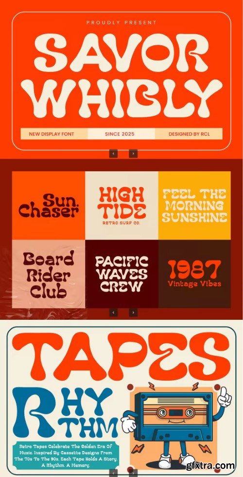 Savor Whibly – Funky Display Font with Bold Curves