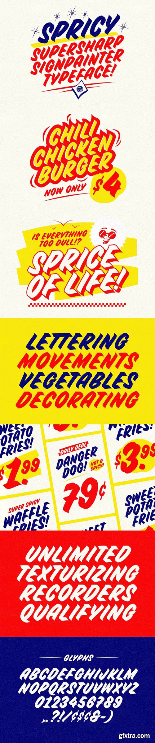 Spricy - Supersharp Signpainter Typeface Spricy - Supersharp Signpainter Typeface