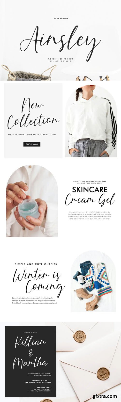 Ainsley - Modern Script Typeface Ainsley - Modern Script Typeface