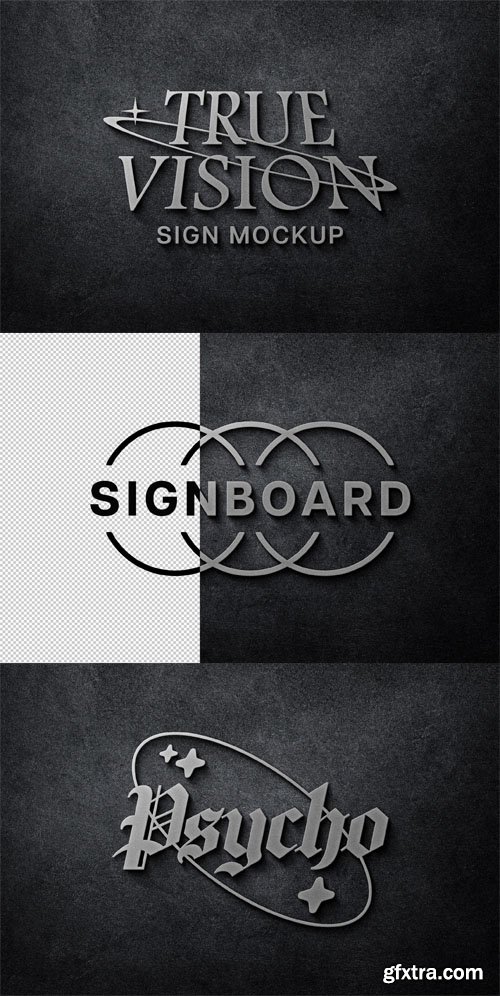 Luxury Silver Sign Logo PSD Mockup Template Luxury Silver Sign Logo PSD Mockup Template