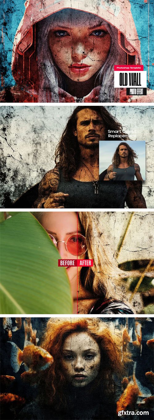 Old Wall Photo Effect for Photoshop