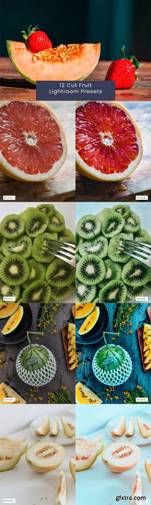 12 Cut Fruit Presets for Lightroom