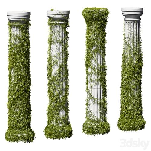 '3dsky Pro - Leaves on a Doric column. 4 models' '3dsky Pro - Leaves on a Doric column. 4 models'
