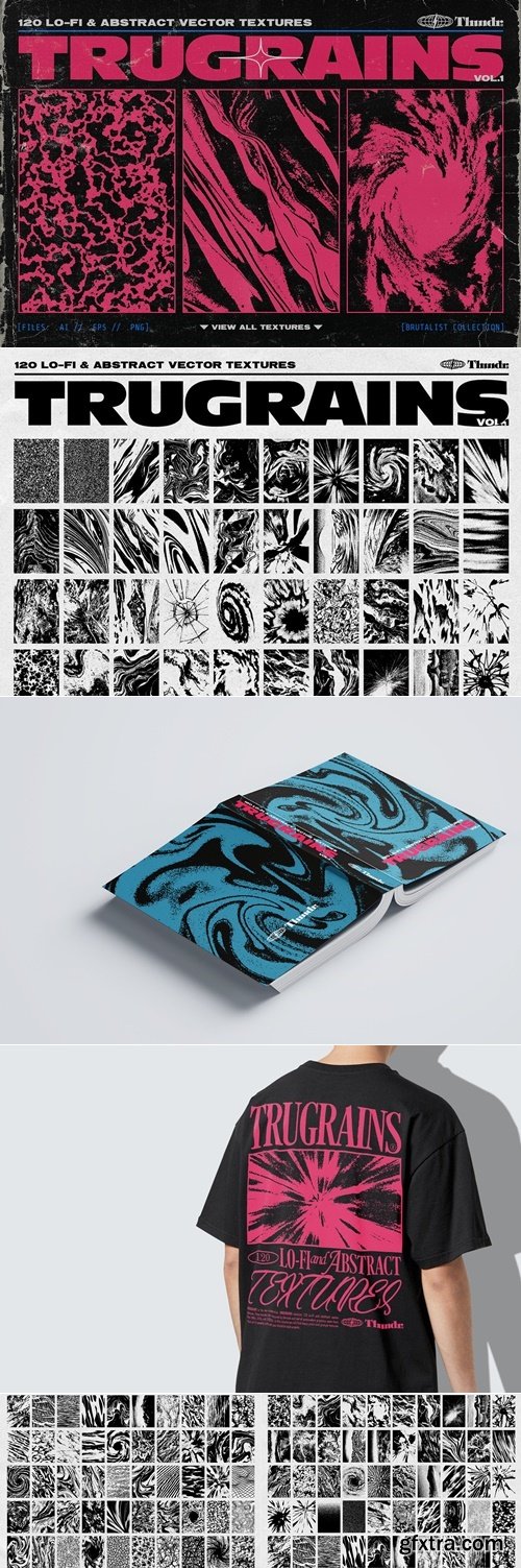 CreativeMarket - Trugrains Brutalist Vector Textures 17631252