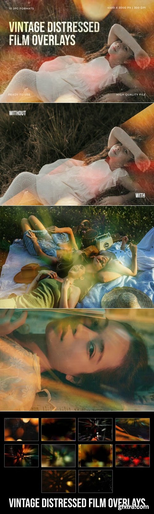 10 Vintage Distressed Film Overlays #12