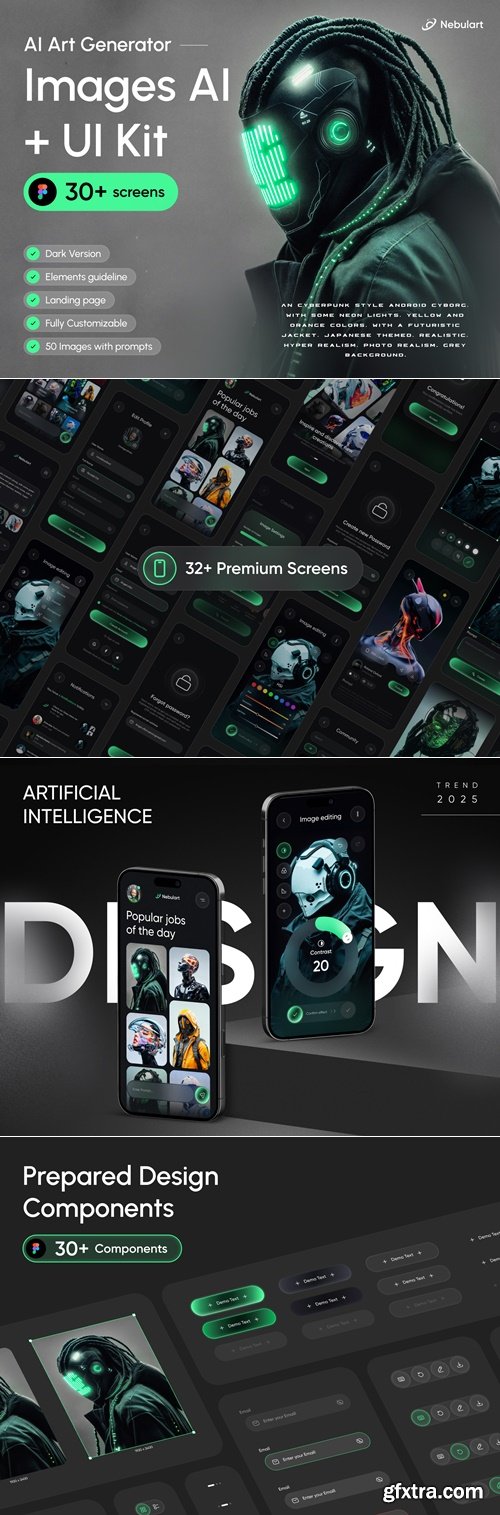 Nebulart - AI Art Generator App & Landing Page