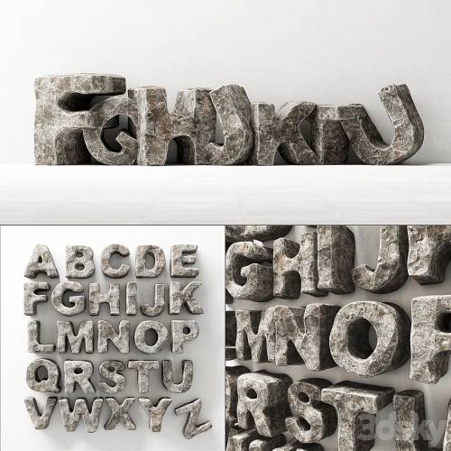 '3dsky Pro - Stone letters english / Stone English letters' '3dsky Pro - Stone letters english / Stone English letters'