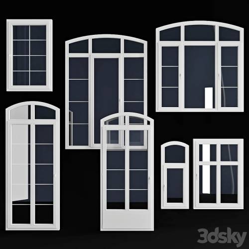 '3dsky Pro - A set of arched windows / doors' '3dsky Pro - A set of arched windows / doors'