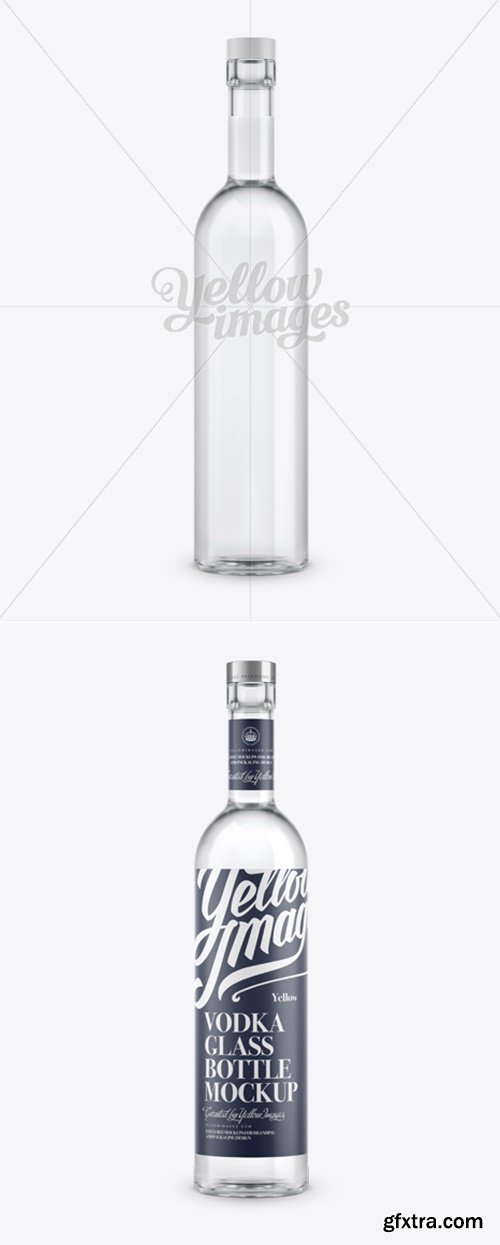 YellowImages - Clear Glass Vermouth Bottle Mockup 12700