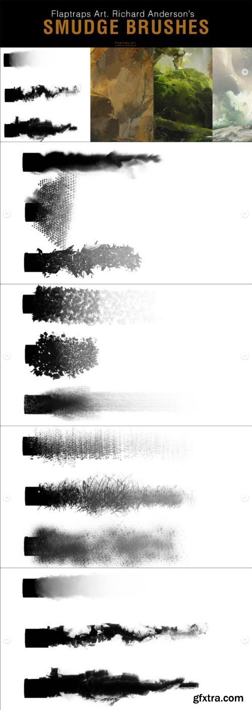 Artstation - Richard Anderson – Flaptraps Art Smudge Brushes – Photoshop