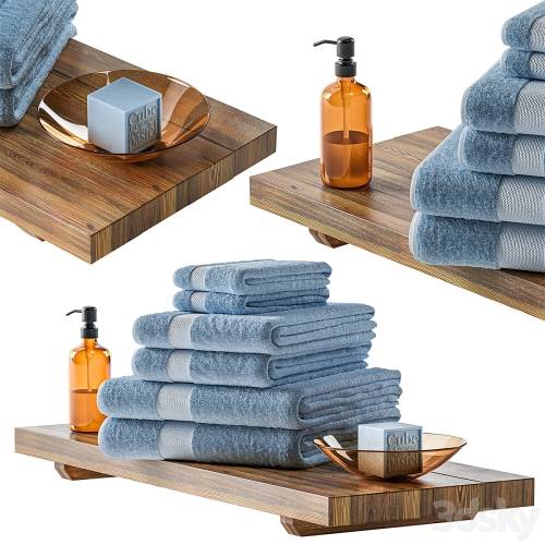 '3dsky Pro - Bathroom towels on a shelf' '3dsky Pro - Bathroom towels on a shelf'