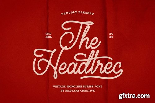 CreativeMarket - Headtrec Monoline Vintage Font
