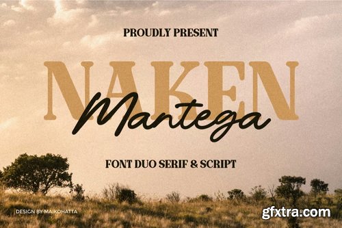Naken Mentega Font Duo Typeface
