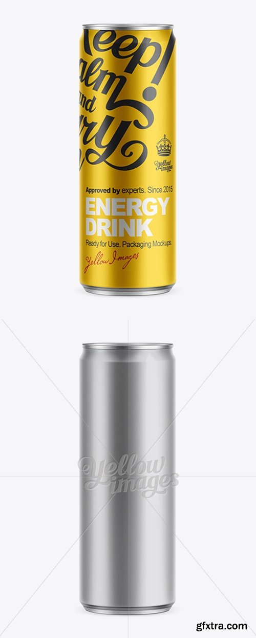 YellowImages - 355ml Energy Drink Can Mockup 10900