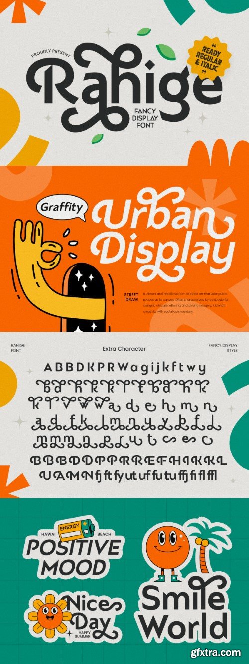 Rahige - Fancy Display Fun Font