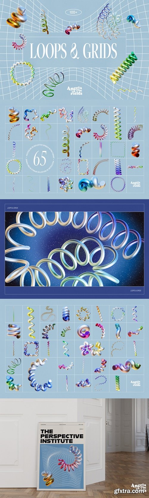 CreativeMarket - 3D Loops & Grids 42228583